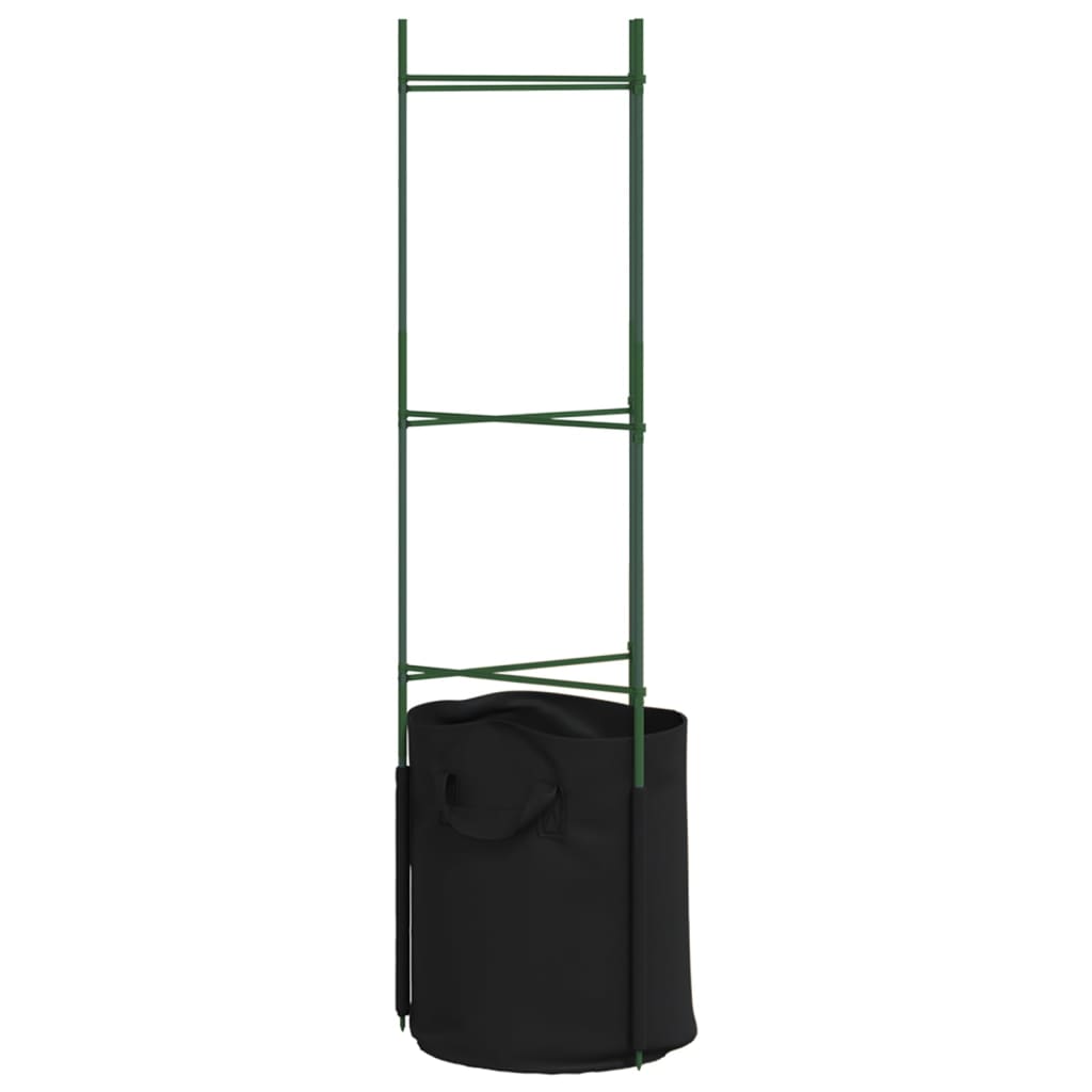 vidaXL Podpórki do pomidorów z workami, 2 szt., 116 cm, stal i PP
