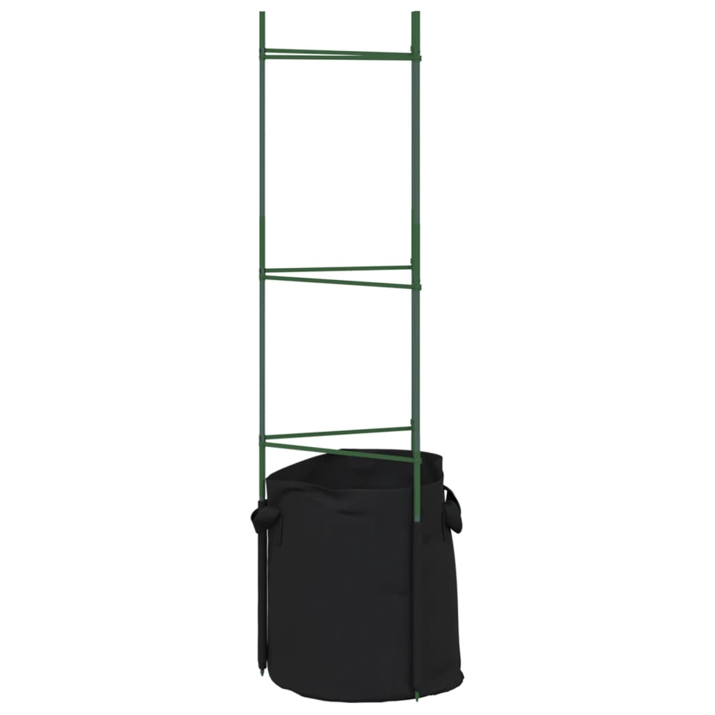 vidaXL Podpórki do pomidorów z workami, 2 szt., 116 cm, stal i PP
