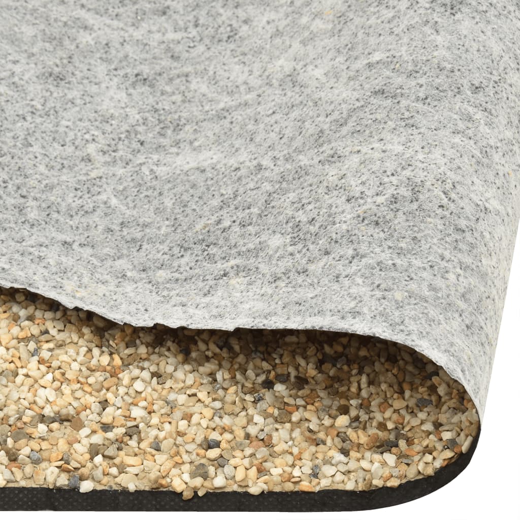 vidaXL Wykładzina do oczka wodnego, z kamyczkami, piaskowa, 600x60 cm