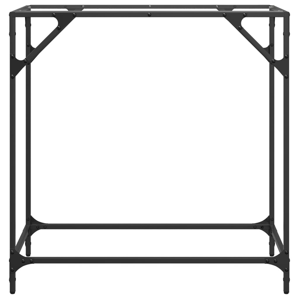 vidaXL Stolik konsolowy z przezroczystym, szklanym blatem, 80x35x81 cm