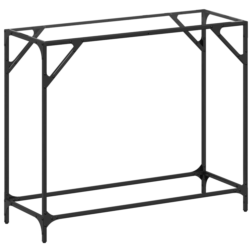 vidaXL Stolik konsolowy z przezroczystym, szklanym blatem, 98x35x81 cm