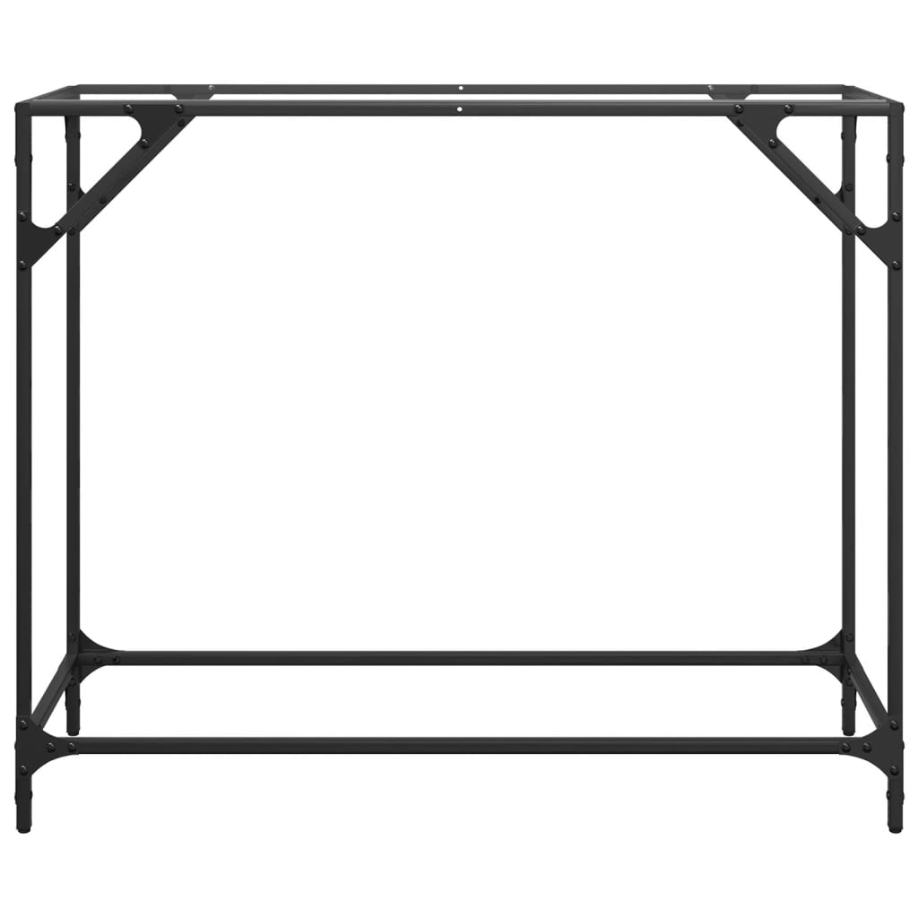 vidaXL Stolik konsolowy z przezroczystym, szklanym blatem, 98x35x81 cm