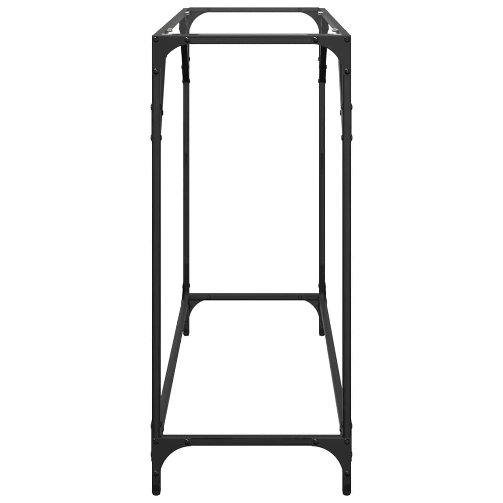 vidaXL Stolik konsolowy z przezroczystym, szklanym blatem, 98x35x81 cm