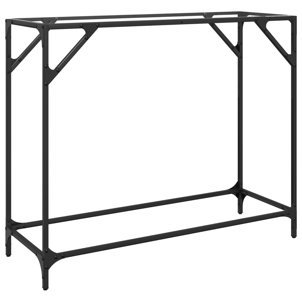 vidaXL Stolik konsolowy z przezroczystym, szklanym blatem, 98x35x81 cm