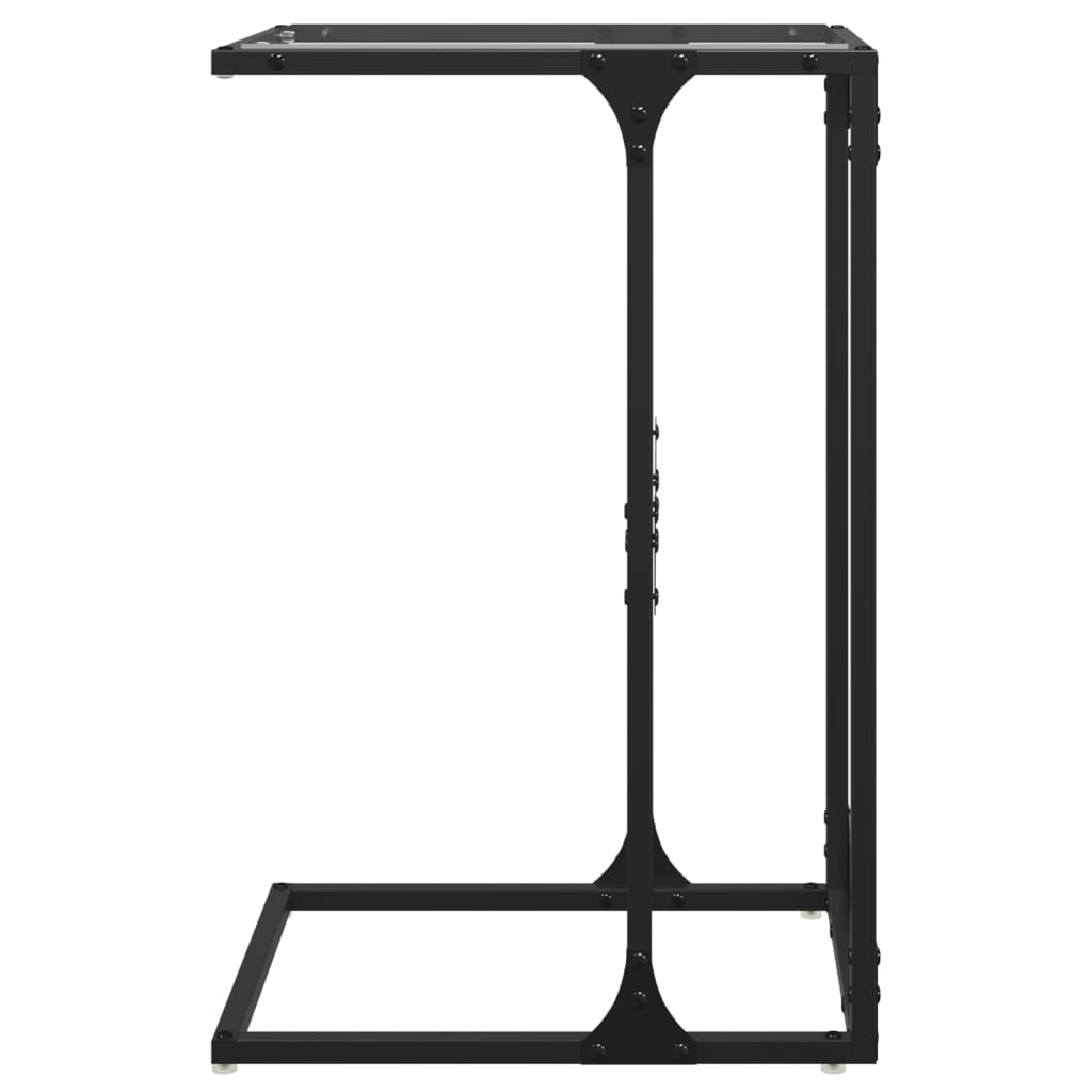 vidaXL Stolik boczny ze szklanym blatem, 40x30x61,5 cm, stal