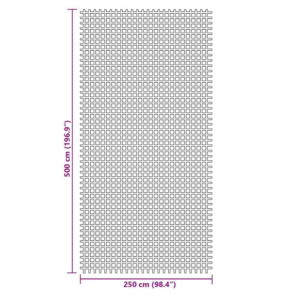 vidaXL Wykładzina do namiotu, zielona, 5x2,5 m