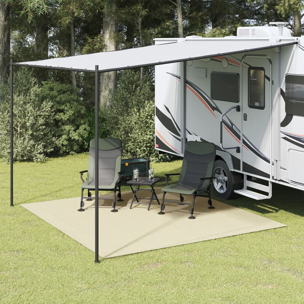 vidaXL Wykładzina do namiotu, kremowa, 4x3 m