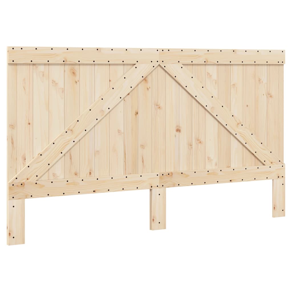 vidaXL Rama łóżka z wezgłowiem, 200x200 cm, lite drewno sosnowe