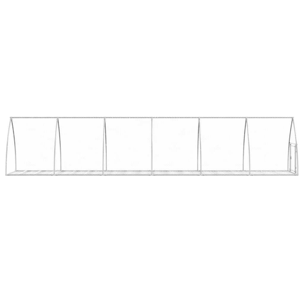 vidaXL Klatka dla królika, srebrna, 105x600x120cm, stal galwanizowana