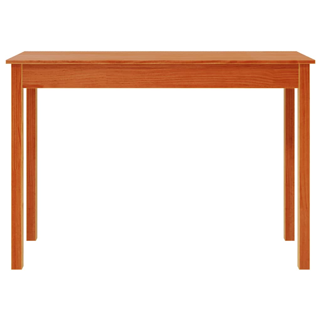 vidaXL Stolik konsolowy, woskowy brąz, 110x40x75 cm, drewno sosnowe