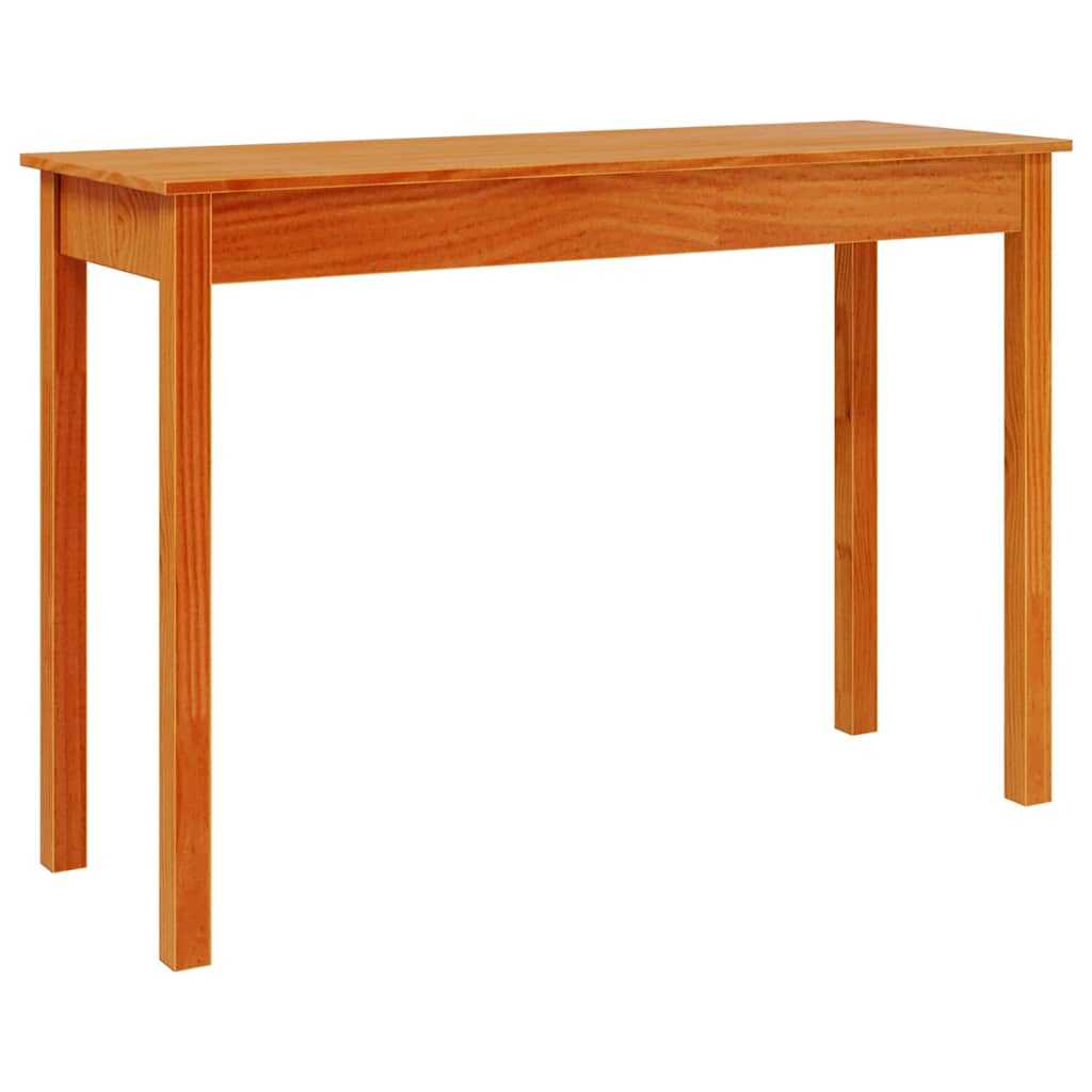 vidaXL Stolik konsolowy, woskowy brąz, 110x40x75 cm, drewno sosnowe