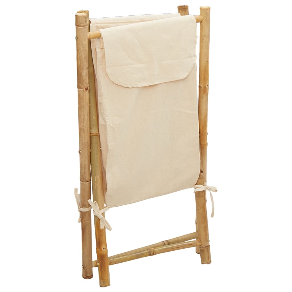 vidaXL Kosz na pranie, kremowy, 41,5x36x63,5 cm, bambusowy
