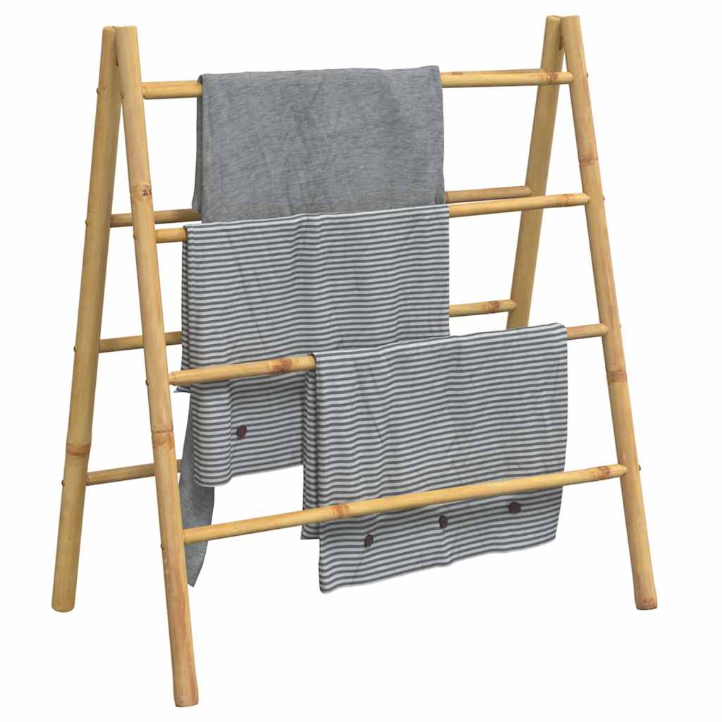 vidaXL Podwójna drabinka na ręczniki, 4 szczeble, 90x50x100 cm, bambus