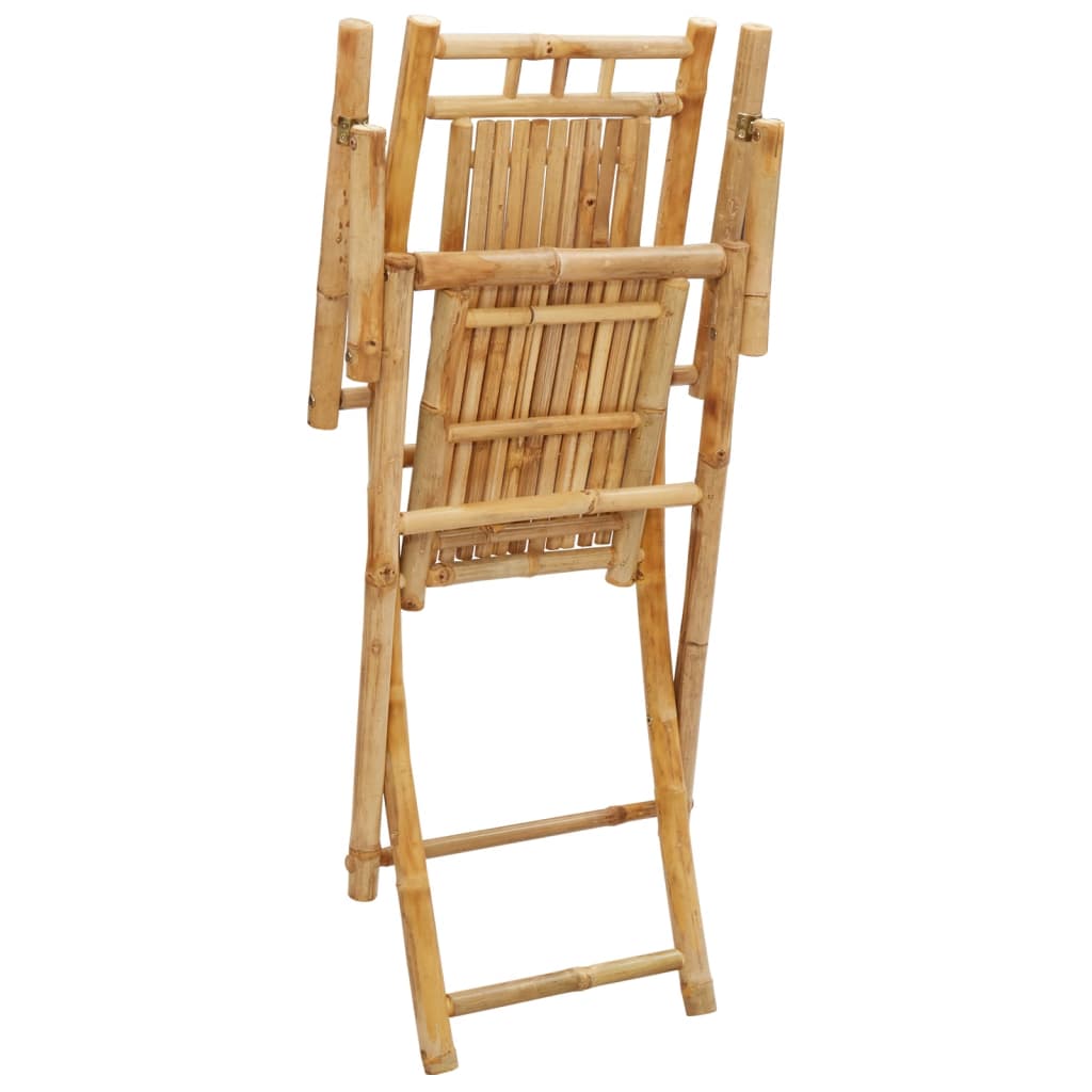 vidaXL Składane krzesła ogrodowe, 2 szt., 53x66x99 cm, bambusowe