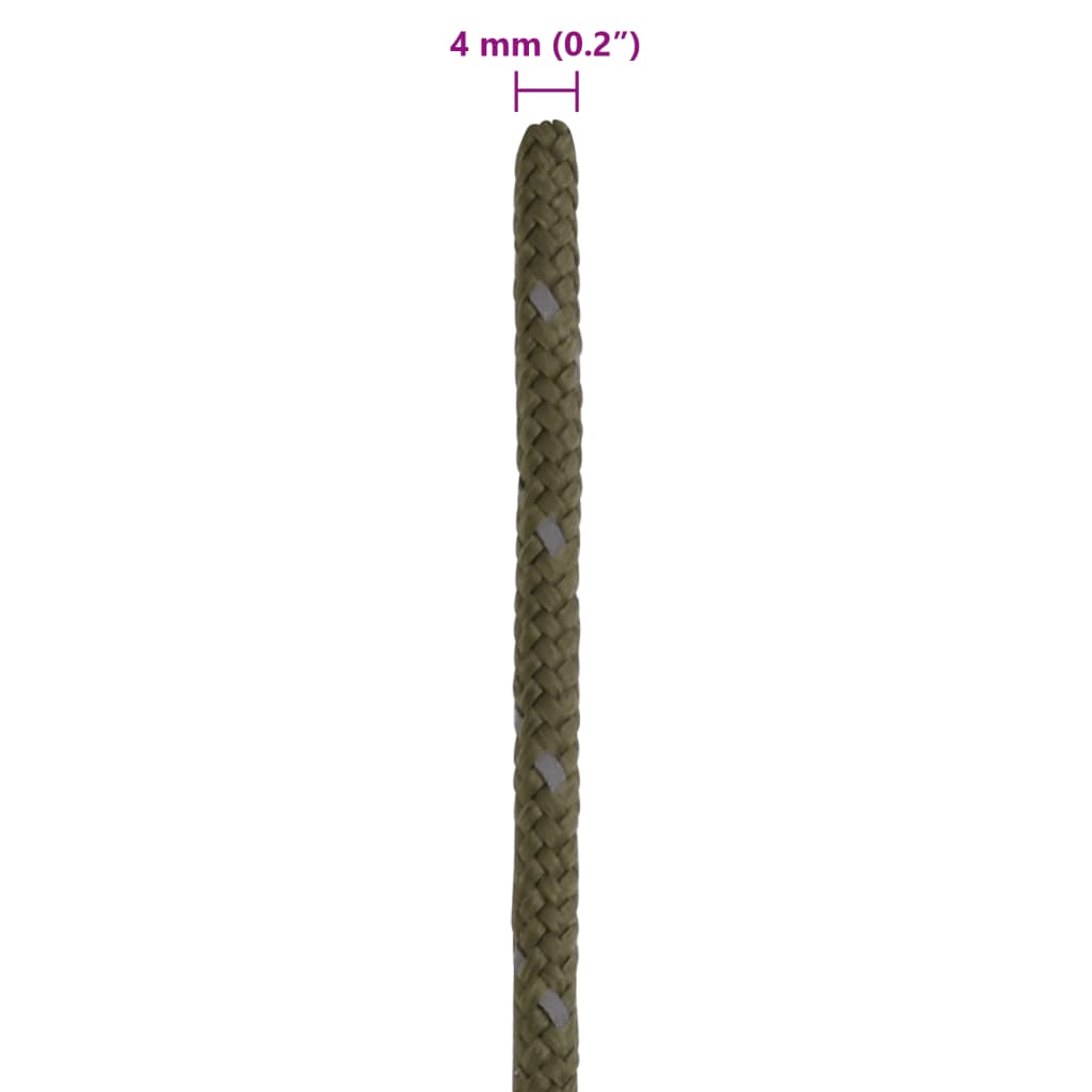 vidaXL Linka namiotowa z napinaczami, elementy odblaskowe, 50 m, 4 mm