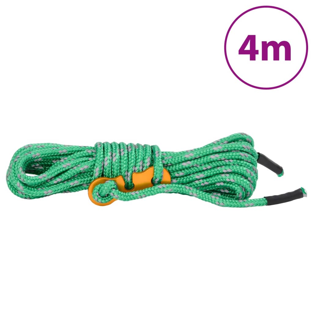 vidaXL Linki namiotowe z napinaczem, odblaskowe, 8 szt., 4 m, 4 mm