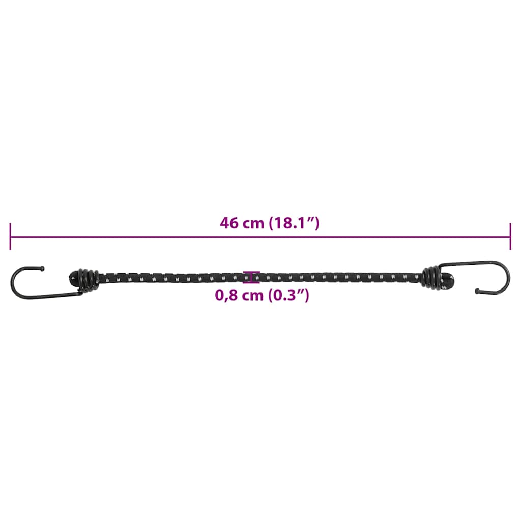 vidaXL Linki transportowe, z odblaskami i haczykami, 25 szt., 46 cm