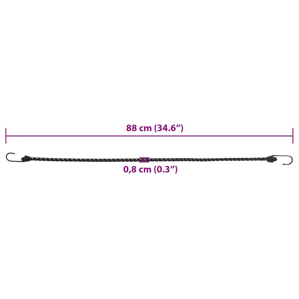 vidaXL Linki transportowe, z odblaskami i haczykami, 25 szt., 88 cm