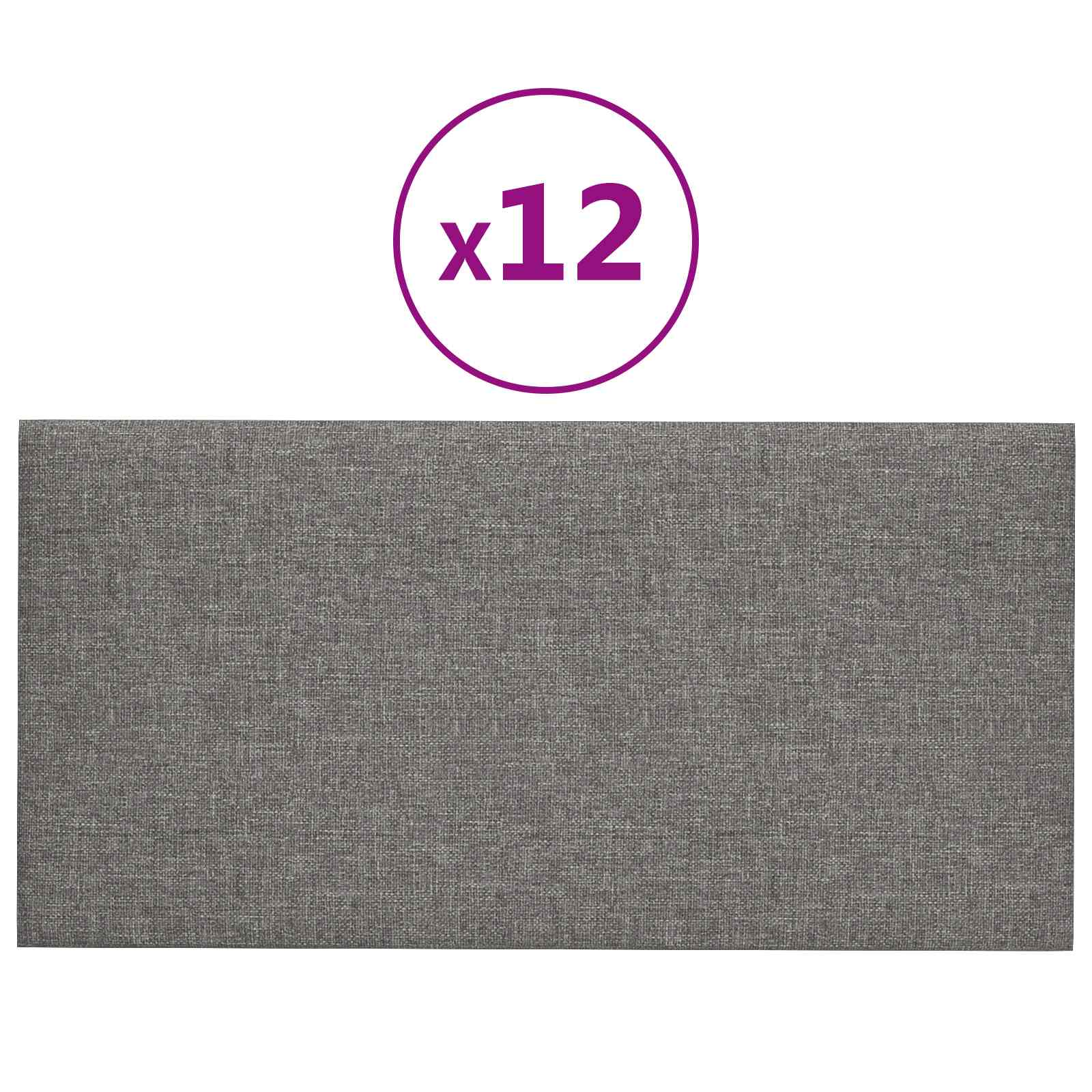 vidaXL Wejściowy zagłówek 12 pcs Jasnoszary 30 x 15 cm tkanina