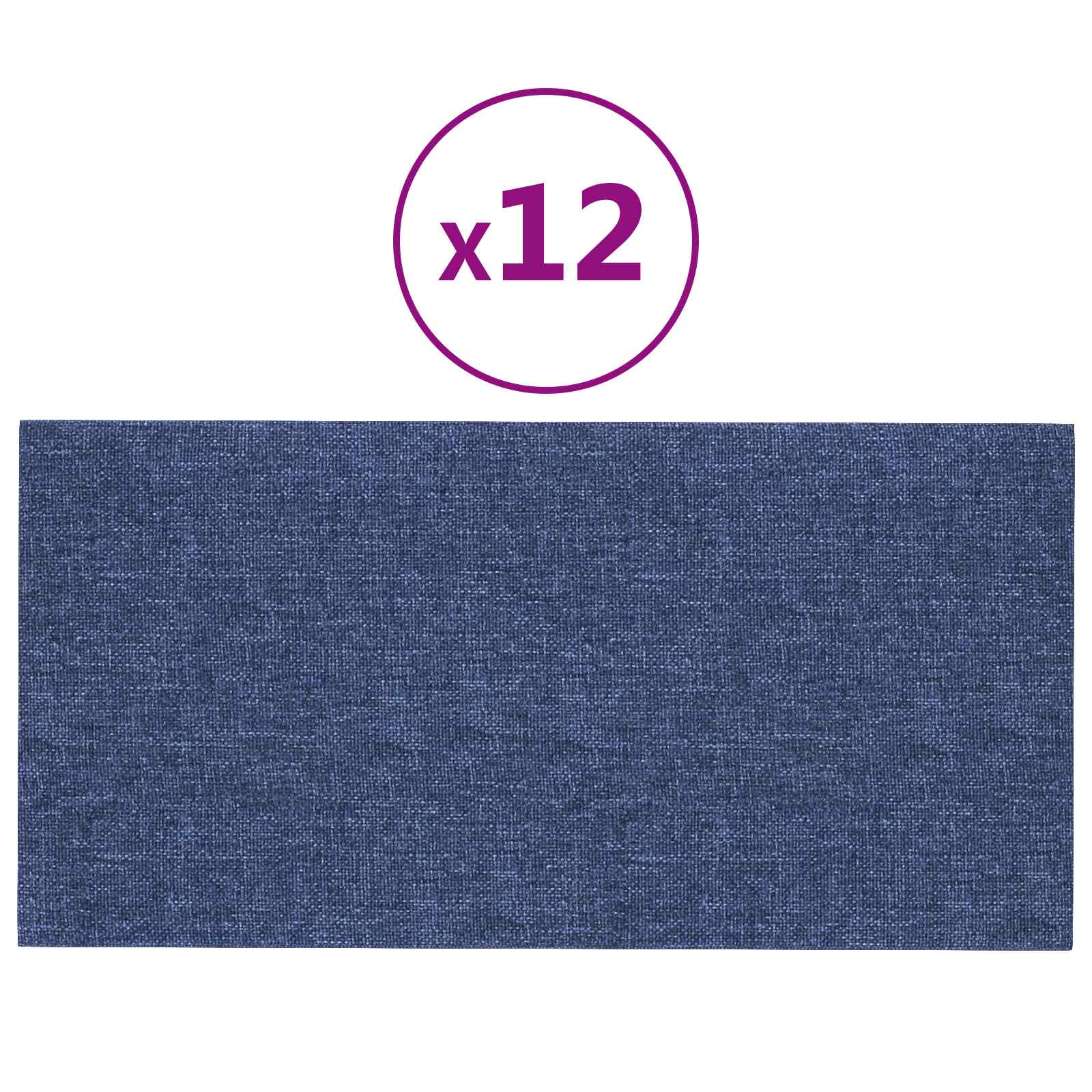 vidaXL Wejściowy zagłówek 12 pcs Niebieski 30 x 15 cm tkanina
