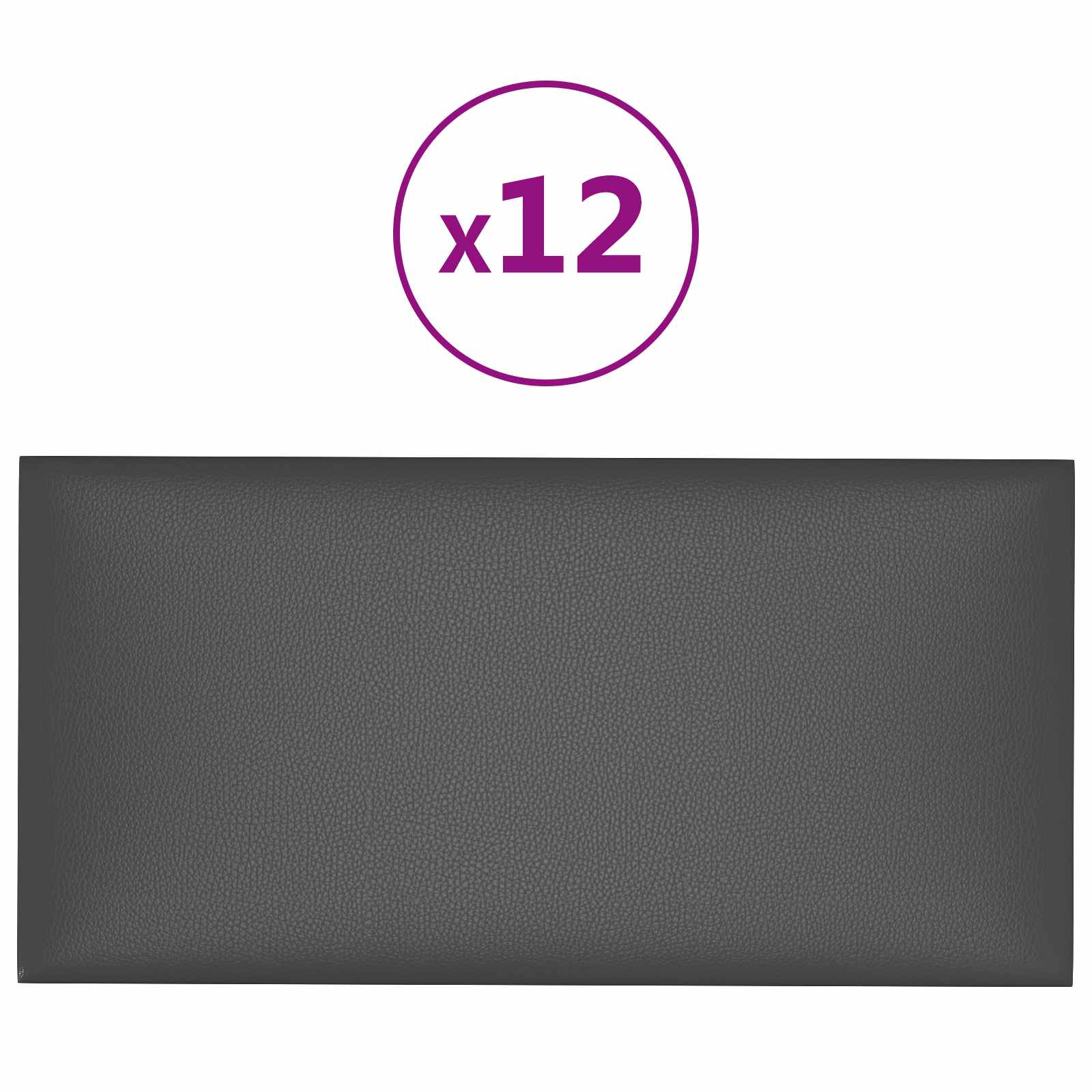 vidaXL Wejściowy zagłówek 12 pcs Szary 30 x 15 cm tkanina