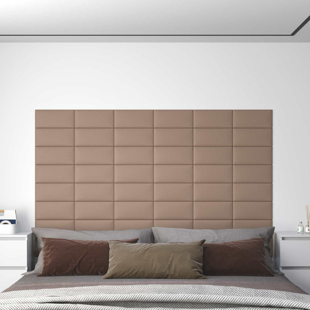 vidaXL Wejściowy zagłówek 12 pcs Cappuccino 30 x 15 cm tkanina