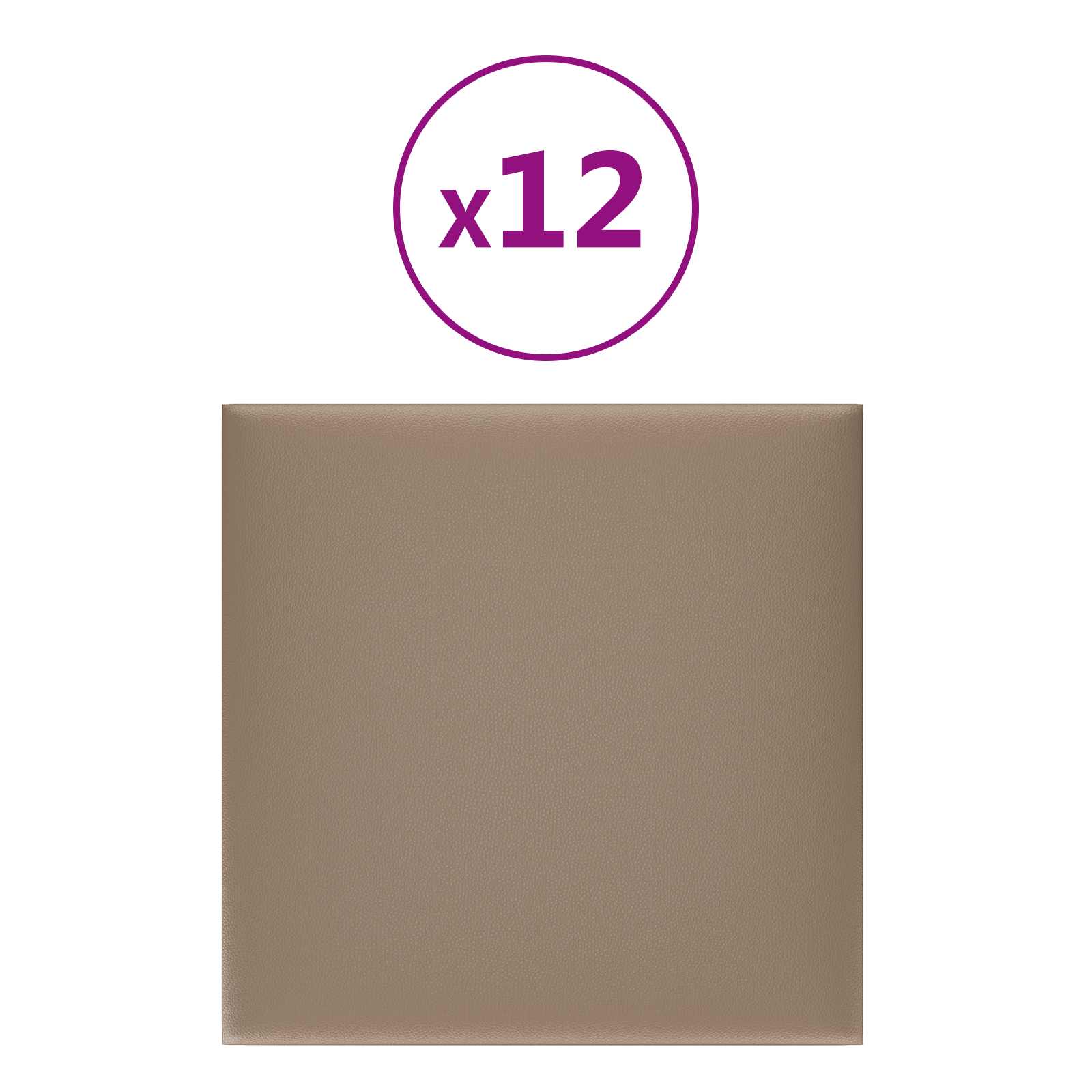 vidaXL Wejściowy zagłówek 12 pcs Cappuccino 30 x 30 cm tkanina