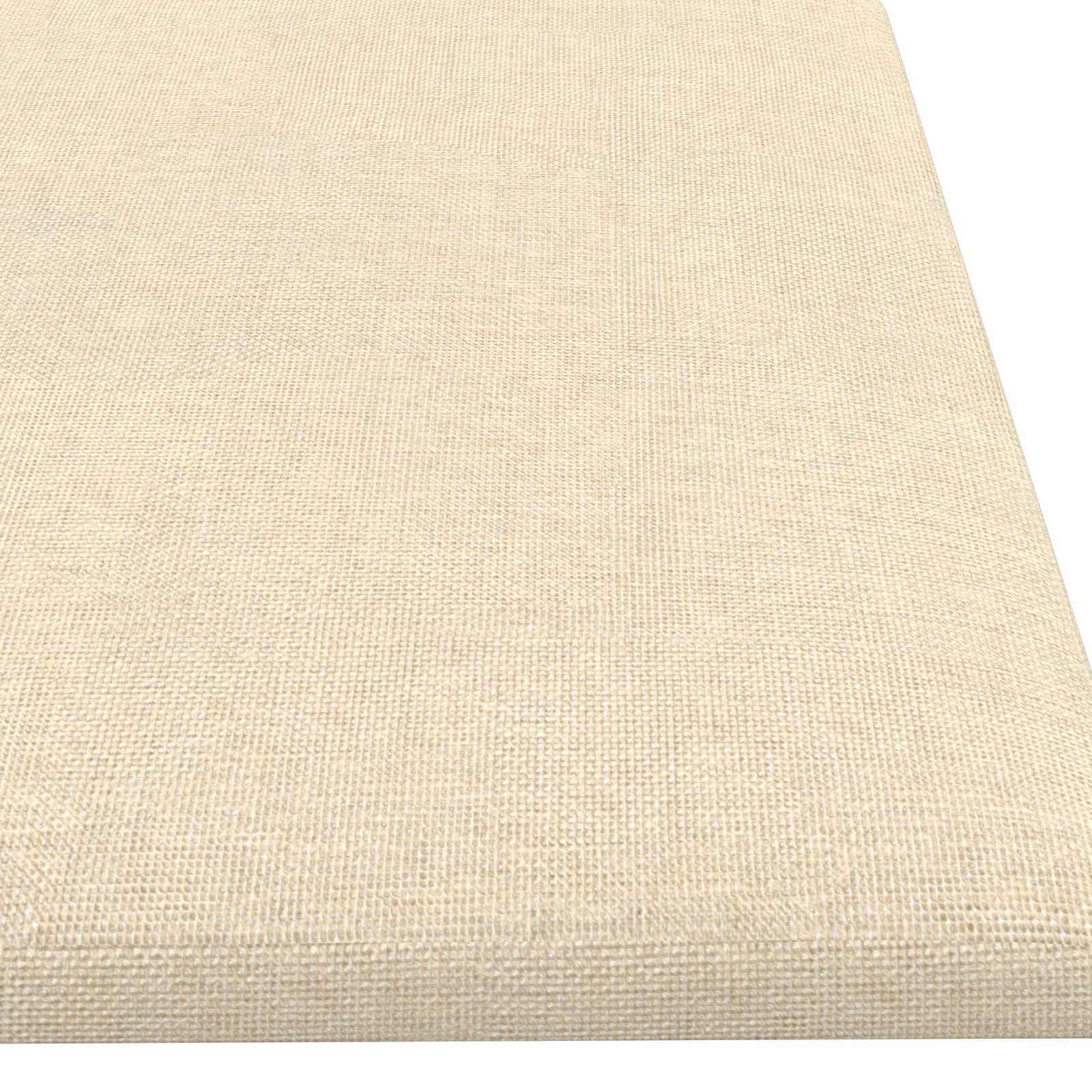 vidaXL Wejściowy zagłówek 12 pcs Kremowy 60 x 15 cm tkanina