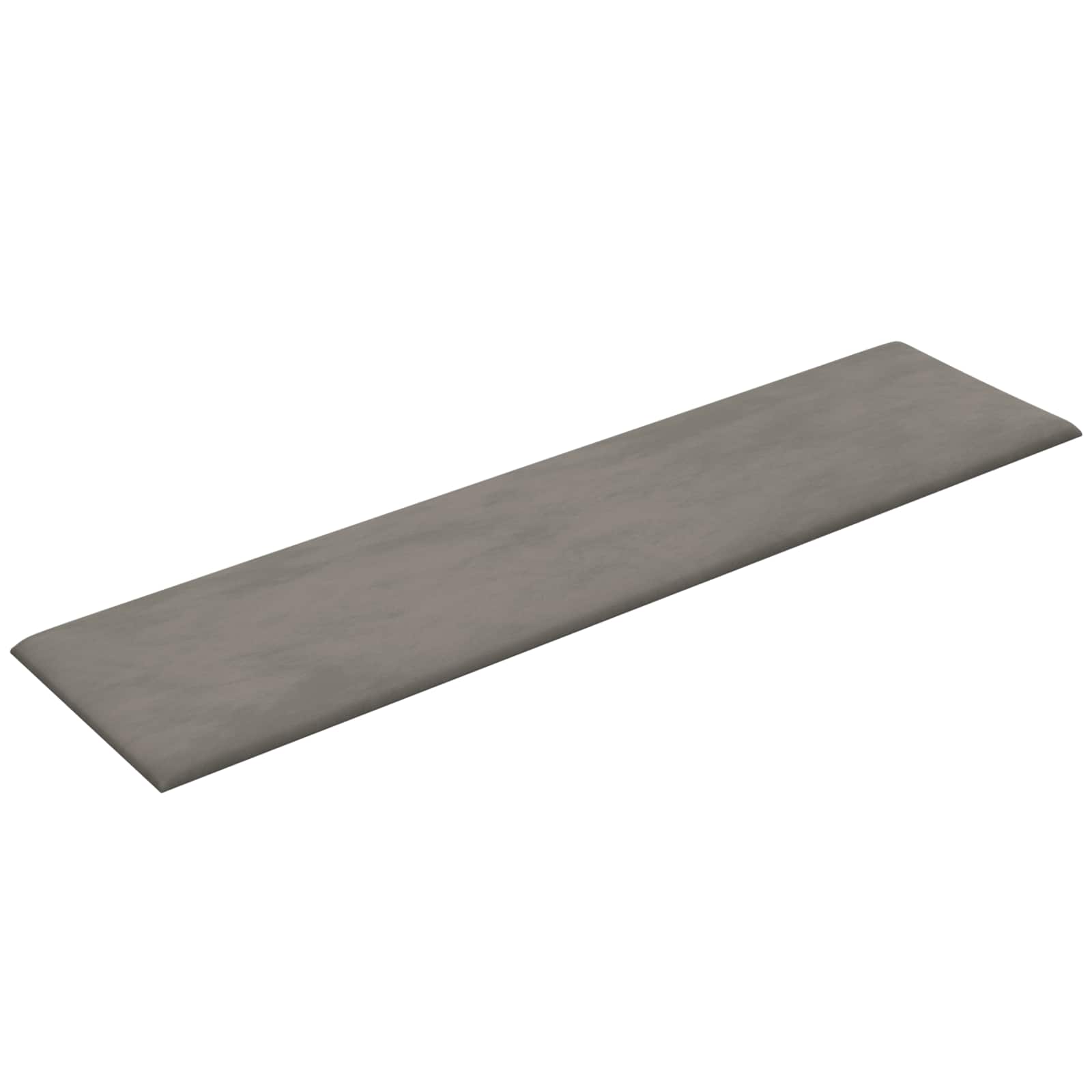vidaXL Wejściowy zagłówek 12 pcs jasnoszary Welur