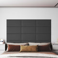 vidaXL Wejściowy zagłówek 12 pcs Szary 60 x 30 cm tkanina