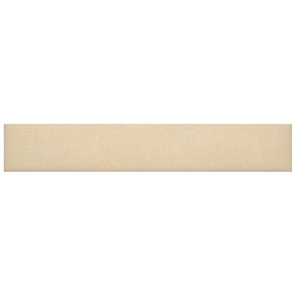 vidaXL Wejściowy zagłówek 12 pcs Kremowy 90 x 15 cm tkanina