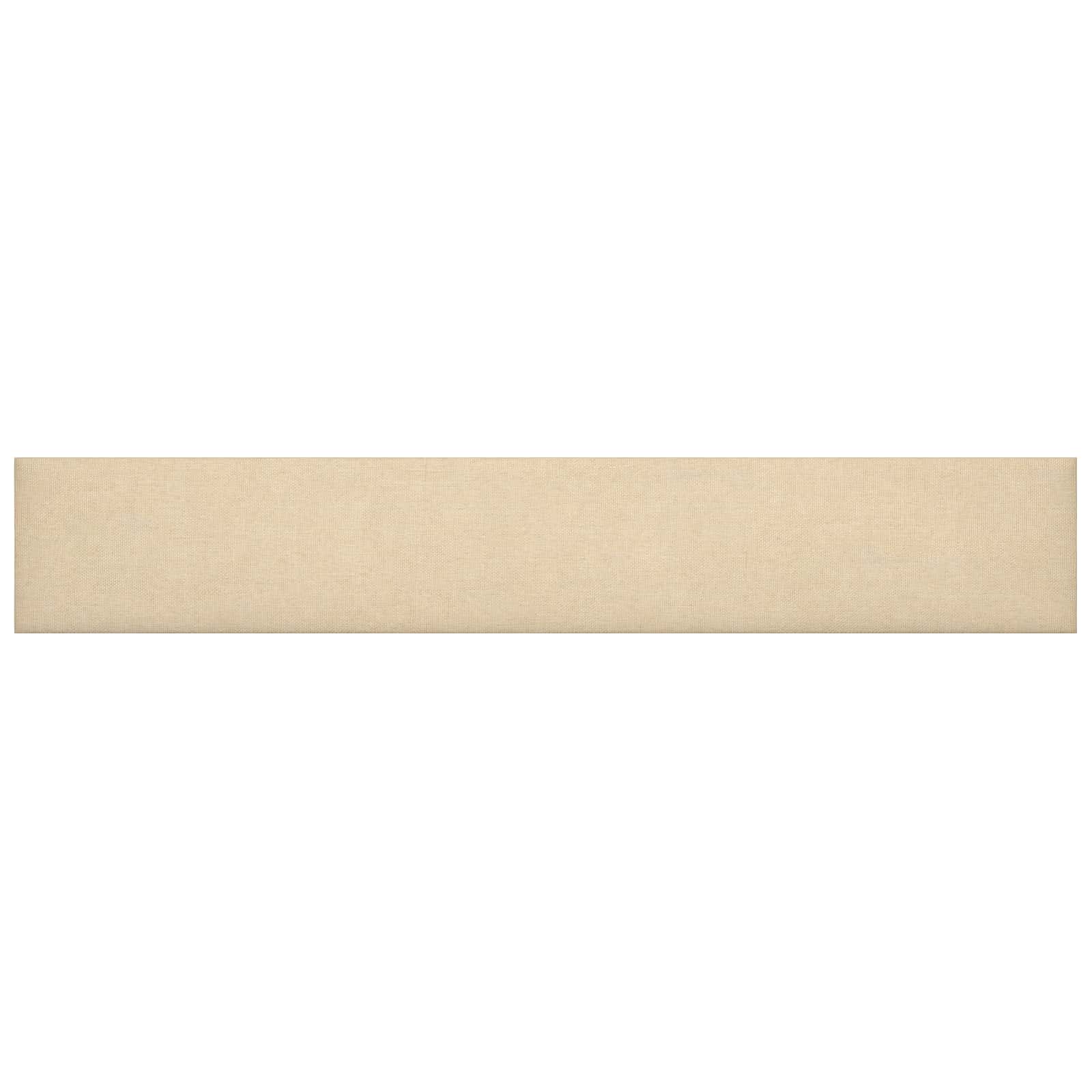 vidaXL Wejściowy zagłówek 12 pcs Kremowy 90 x 15 cm tkanina