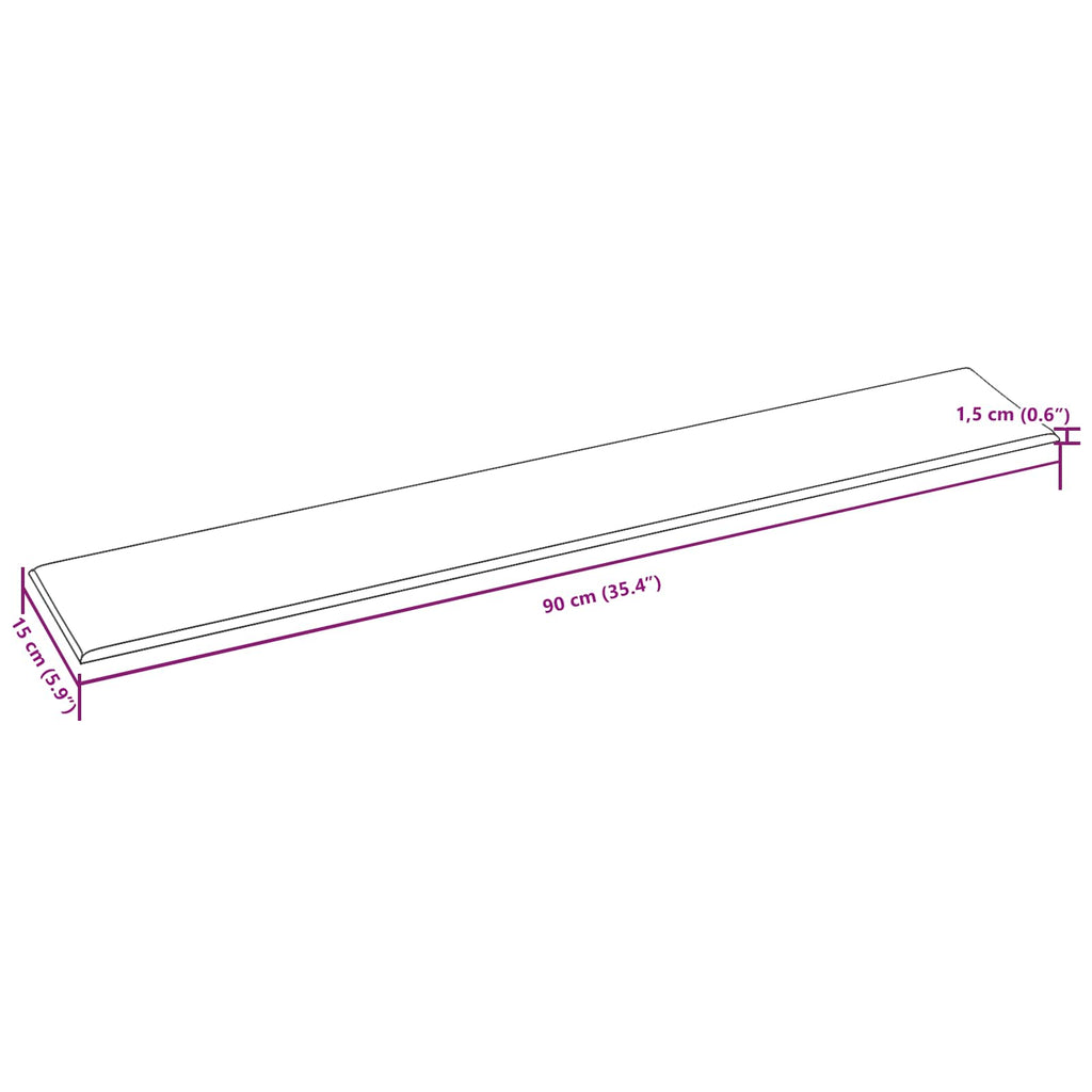 vidaXL Wejściowy zagłówek 12 pcs Kremowy 90 x 15 cm tkanina