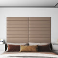 vidaXL Wejściowy zagłówek 12 pcs Cappuccino 90 x 15 cm tkanina