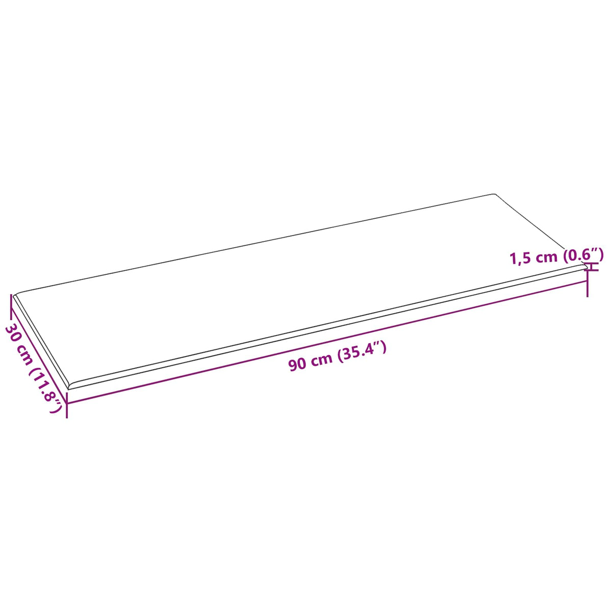 vidaXL Wejściowy zagłówek 12 szt. 90 x 30 cm Kremowy tkanina