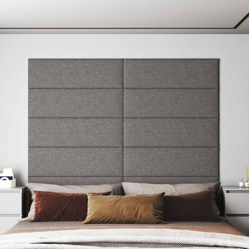 vidaXL Wejściowy zagłówek 12 pcs Jasnoszary 90 x 30 cm tkanina
