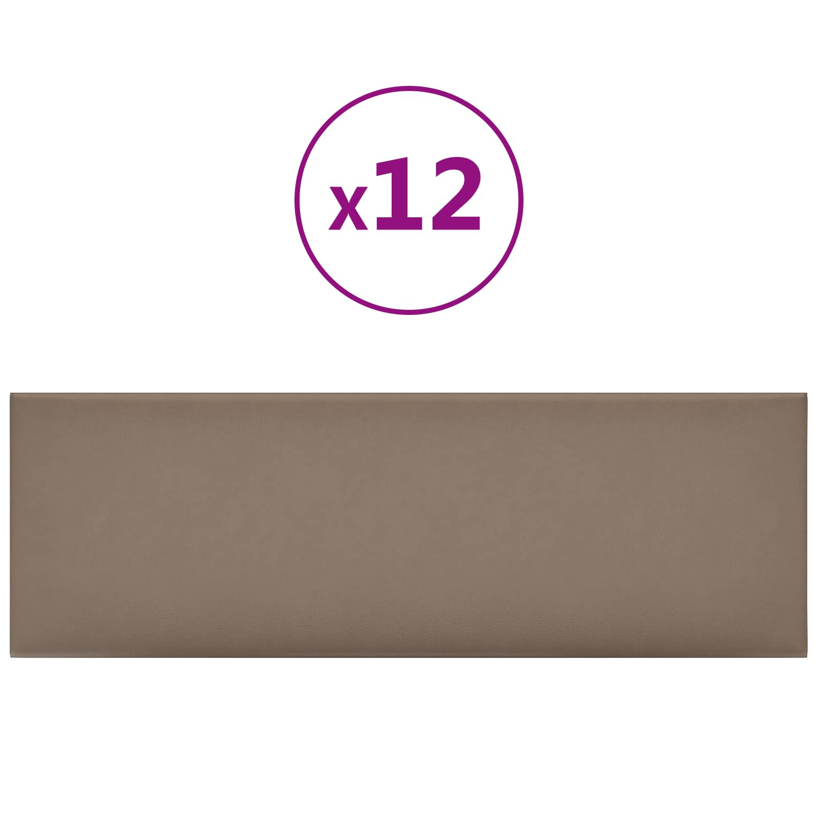 vidaXL Wejściowy zagłówek 12 pcs Cappuccino 90 x 30 cm tkanina