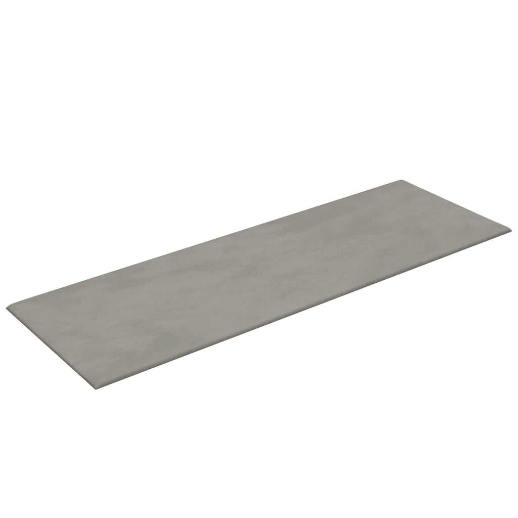 vidaXL Wejściowy zagłówek 12 pcs jasnoszary Welur