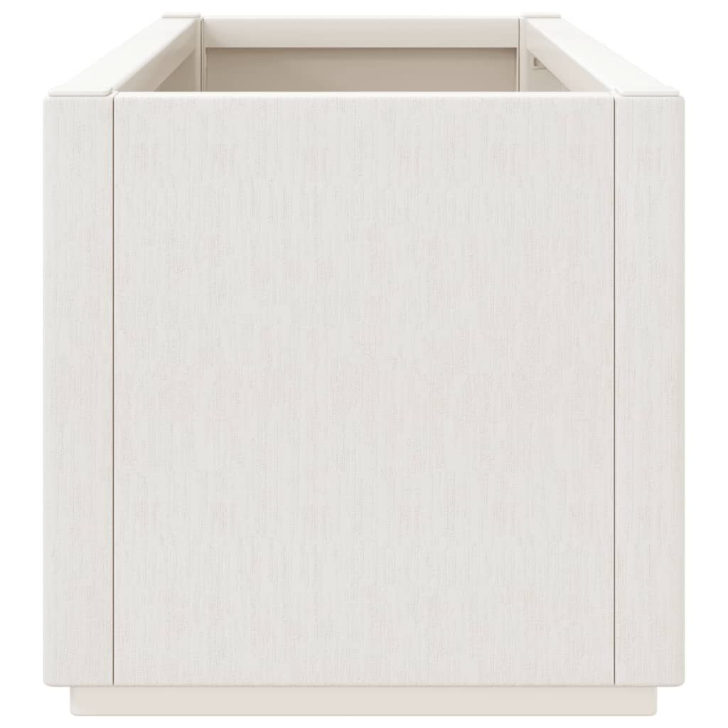 vidaXL Donica ogrodowa, biała, 80x36x35 cm, PP