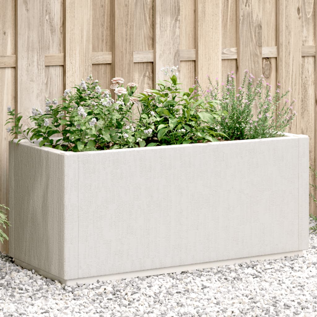 vidaXL Donica ogrodowa, biała, 80x36x35 cm, PP