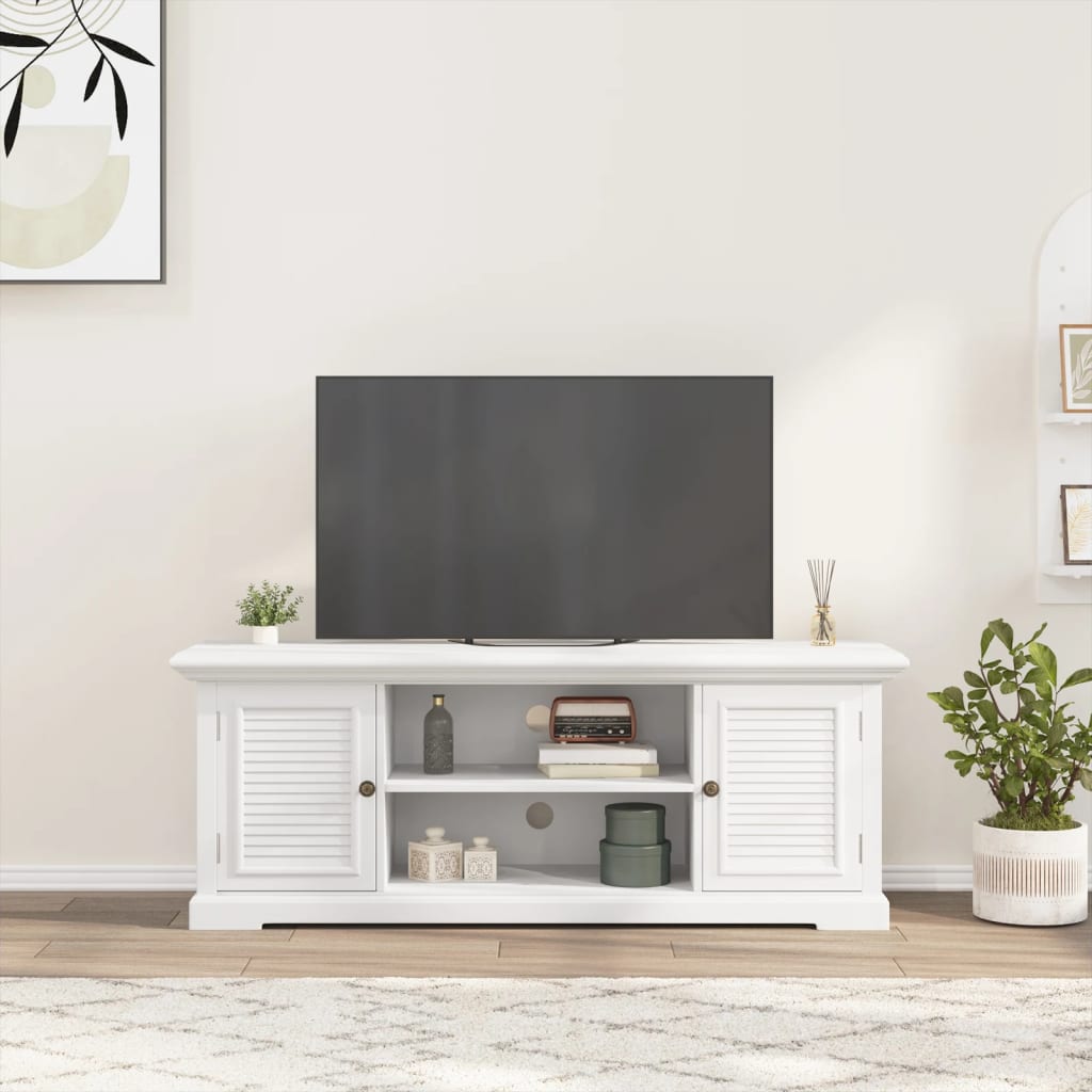 vidaXL Szafka pod TV, biała, 110x30x41 cm, materiał drewnopochodny