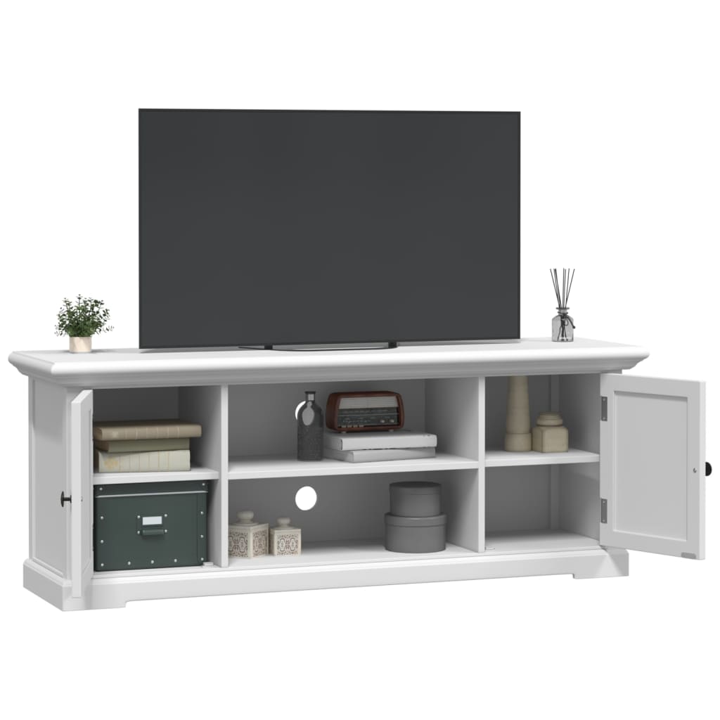 vidaXL Szafka pod TV, biała, 110x30x41 cm, materiał drewnopochodny