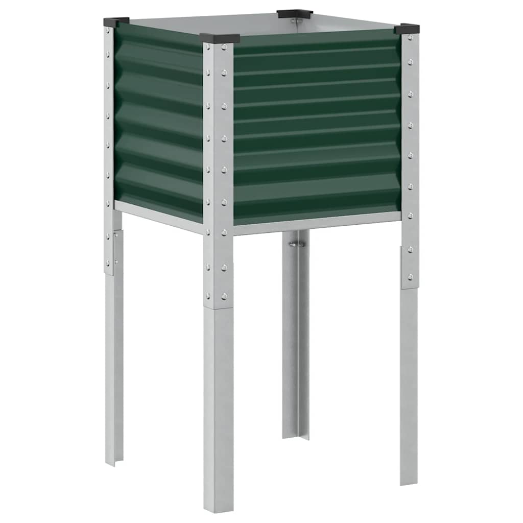 vidaXL Donica ogrodowa zielona 45x45x88 cm stalowa
