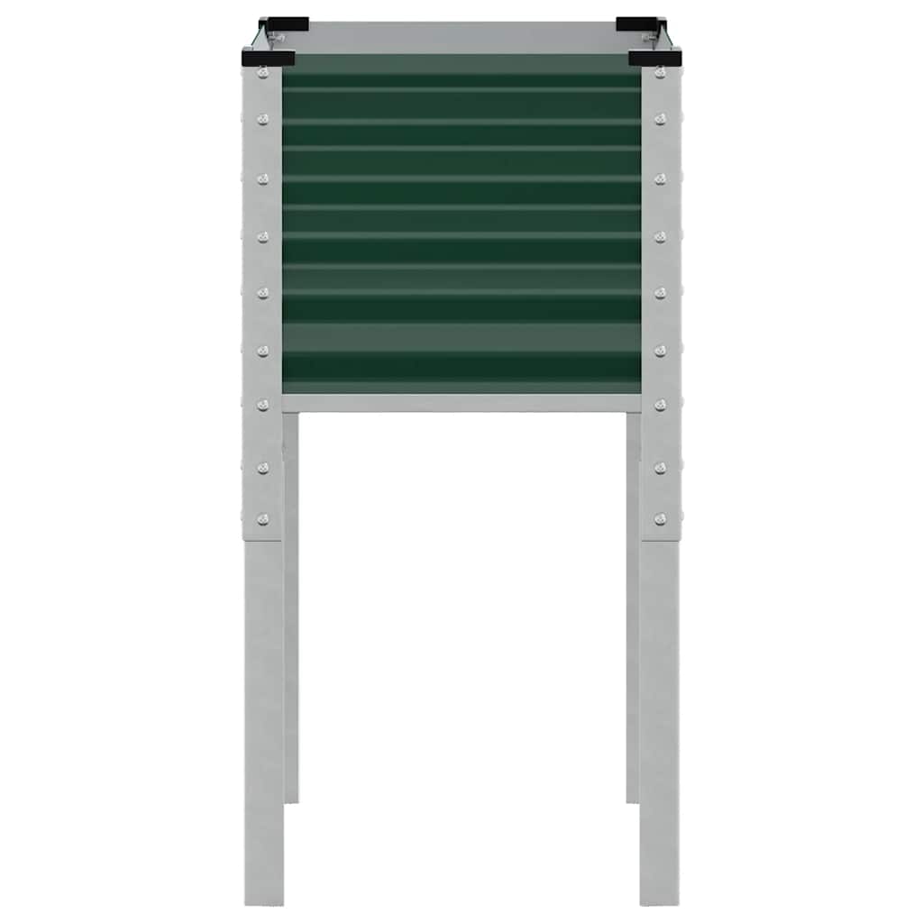 vidaXL Donica ogrodowa zielona 45x45x88 cm stalowa