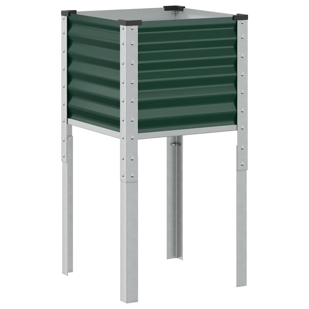 vidaXL Donica ogrodowa zielona 45x45x88 cm stalowa