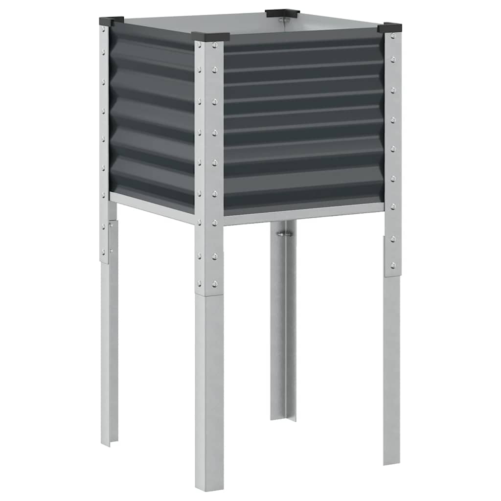vidaXL Donica ogrodowa antracytowa 45x45x88 cm stalowa