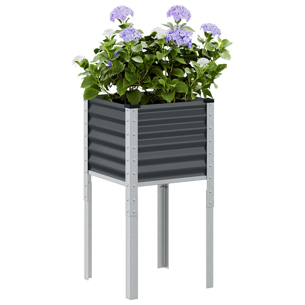 vidaXL Donica ogrodowa antracytowa 45x45x88 cm stalowa