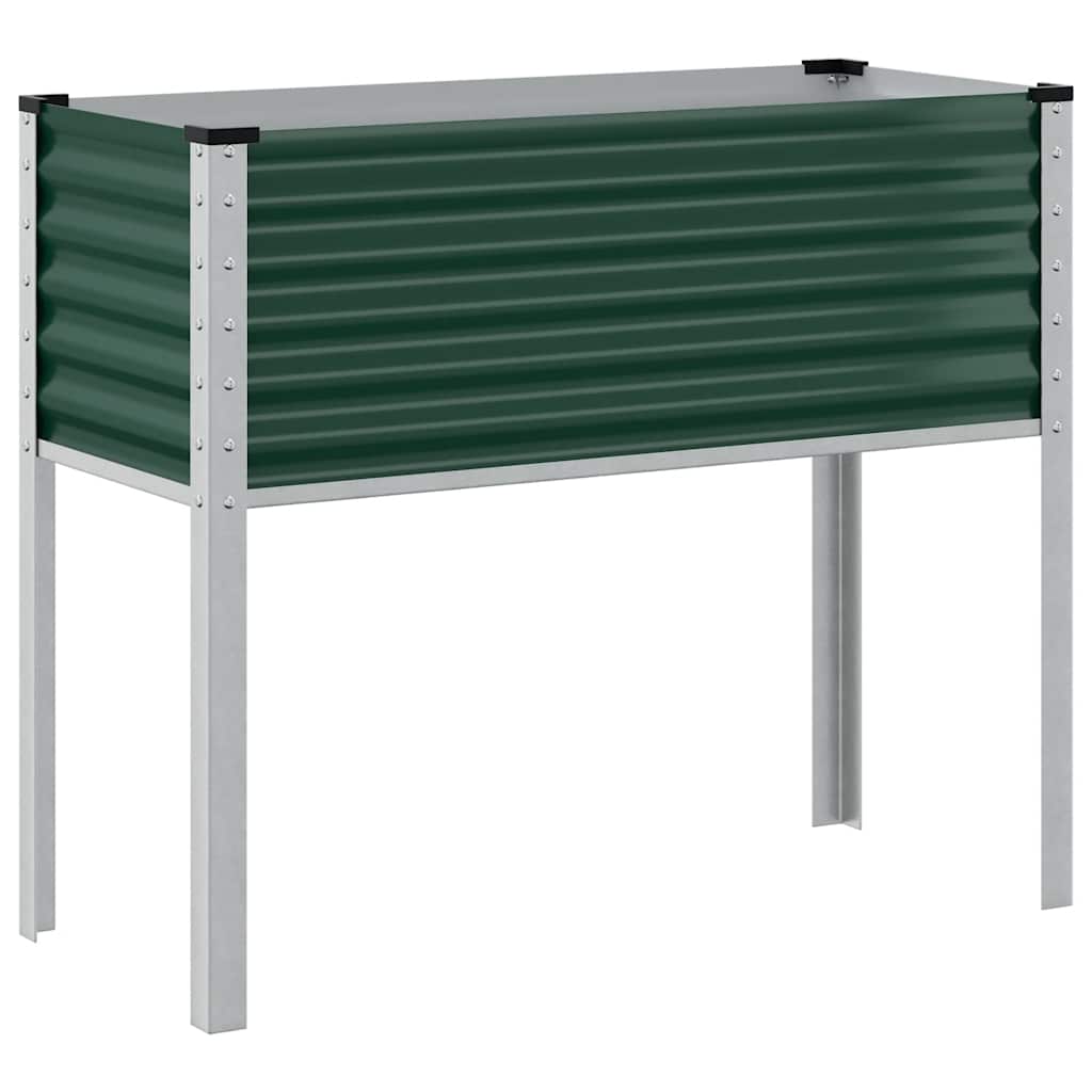 vidaXL Donica ogrodowa zielona 100x45x90 cm stalowa
