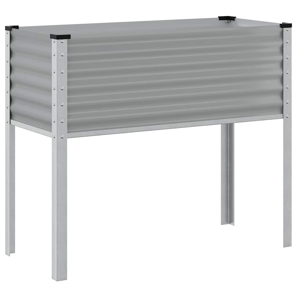vidaXL Donica ogrodowa, szara, 100x45x90 cm, stal