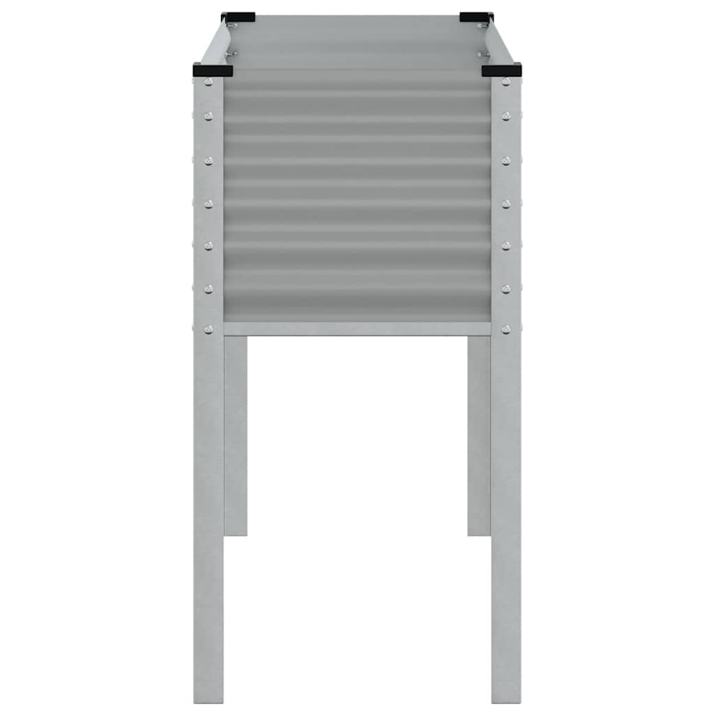 vidaXL Donica ogrodowa, szara, 100x45x90 cm, stal